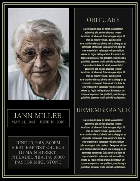 Digital Obituary Templates