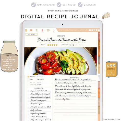 Digital Recipe Book Template