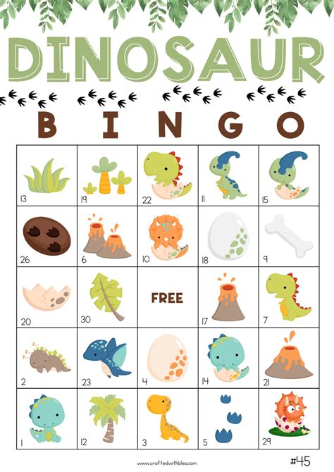 Dino Bingo Cards