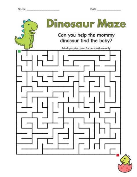 Dino maze game