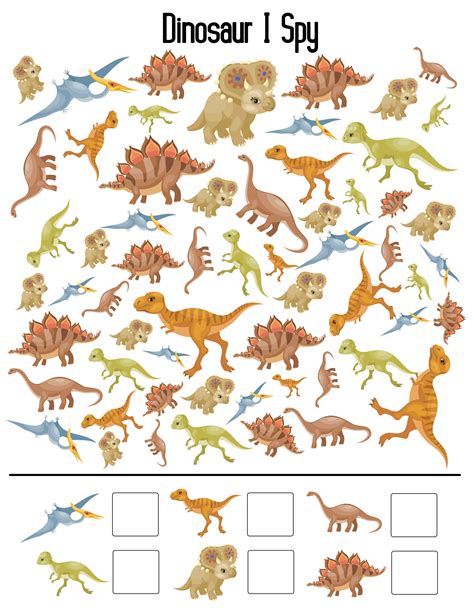 Dino educational worksheets