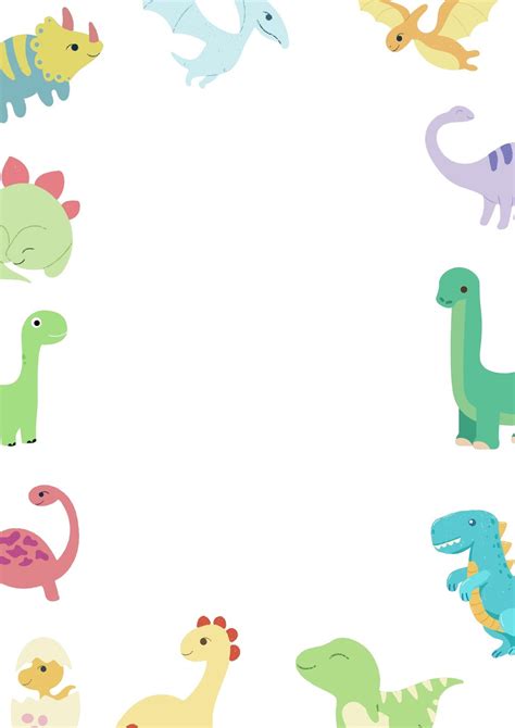 Dinosaur Border Printable Templates