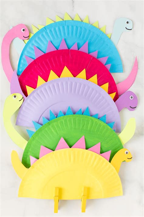 Dinosaur Paper Plate Craft Template