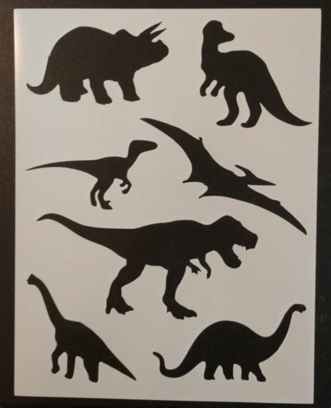 Dinosaur stencils for creative projects