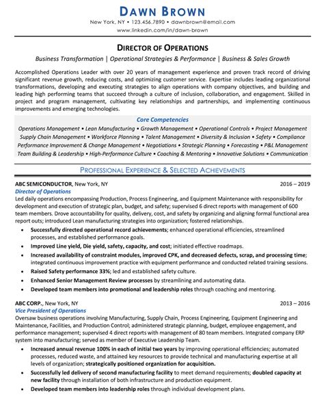 Director Level Resume Example