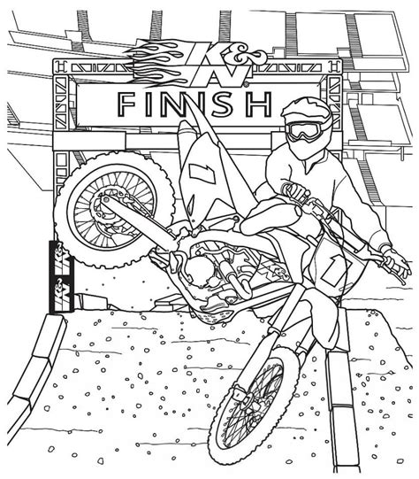 Dirt Bike Coloring Pages Free