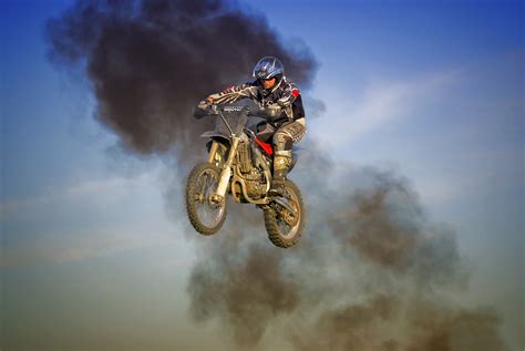 Dirt bike jumping