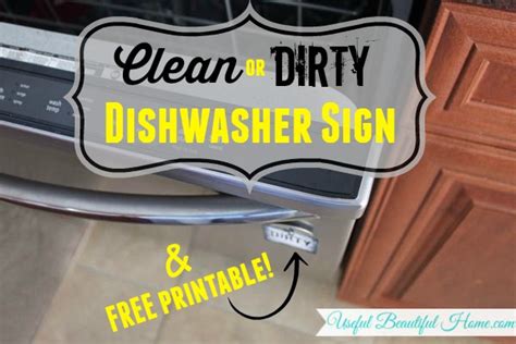 Dirty Dishwasher Sign Printable Templates Free