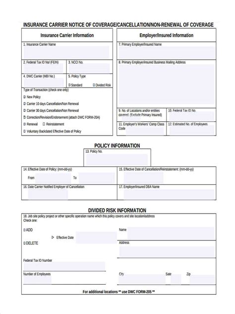 Disability Insurance Cancellation Form