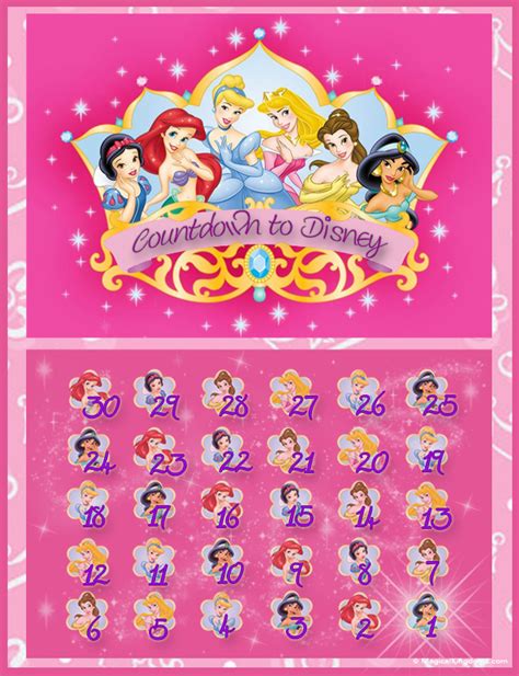 Disney birthday countdown calendar