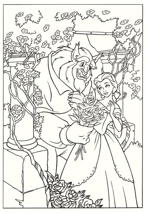 Beauty and the Beast coloring page