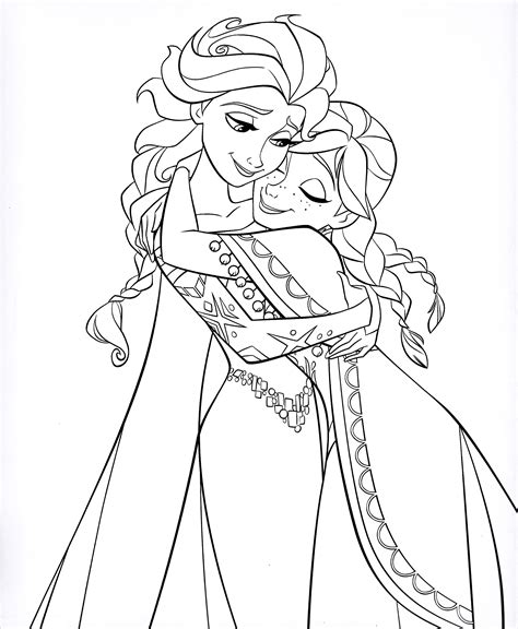 Elsa coloring page