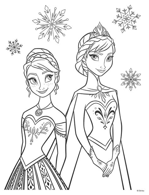 Frozen coloring page