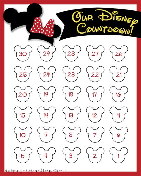 Disney countdown calendar