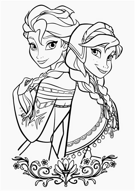 Frozen coloring pages