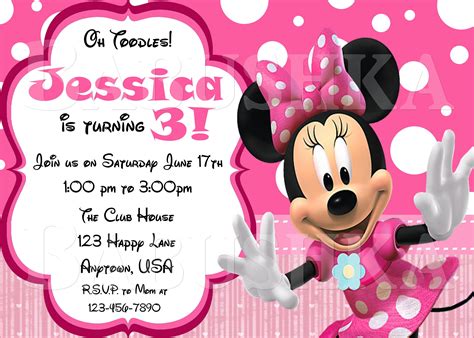 Disney Minnie Mouse Invitations