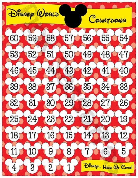 Disney movie countdown calendar