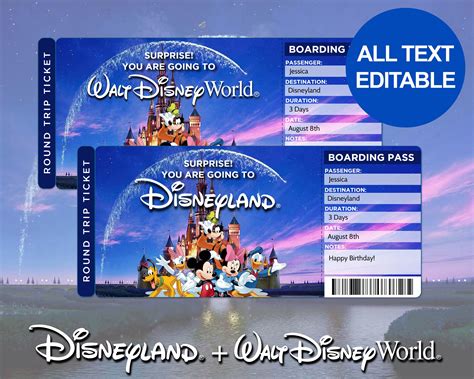 Disney Ticket Templates Design