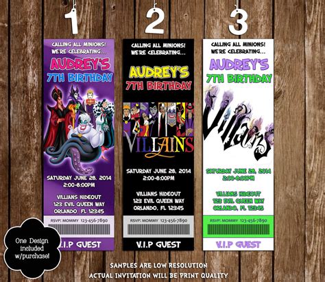 Disney Villains Ticket