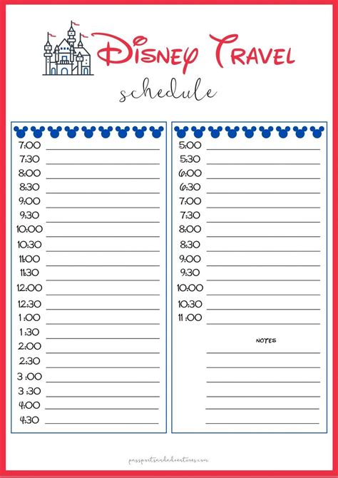 Disneyland Planner Printable