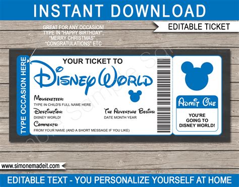 Disneyland Ticket Ideas