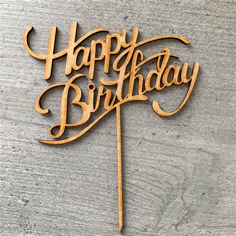 DIY happy birthday cake topper