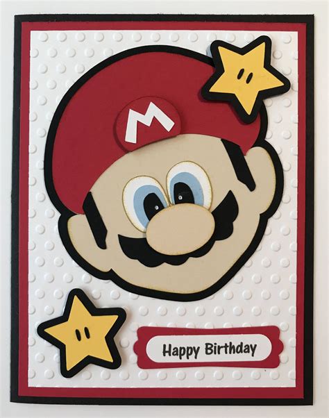 DIY Mario Birthday Cards