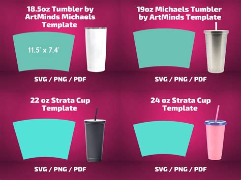 DIY tumbler wrap templates