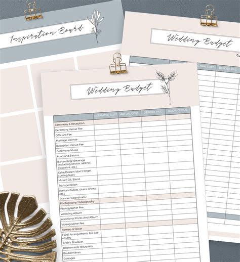 DIY Wedding Planner Template