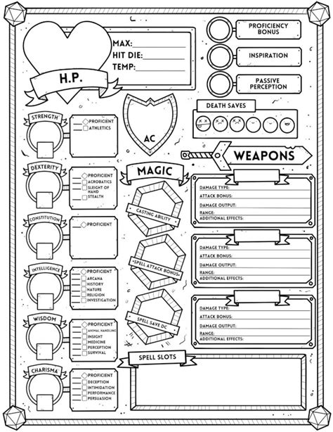 D&D Printable Materials