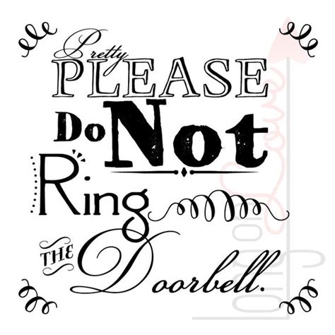 Do Not Ring Doorbell Sign Printable Templates