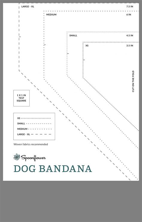 Dog bandana template 1