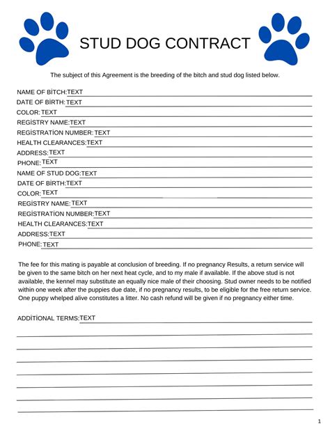 Dog Breeder Contract Template 1