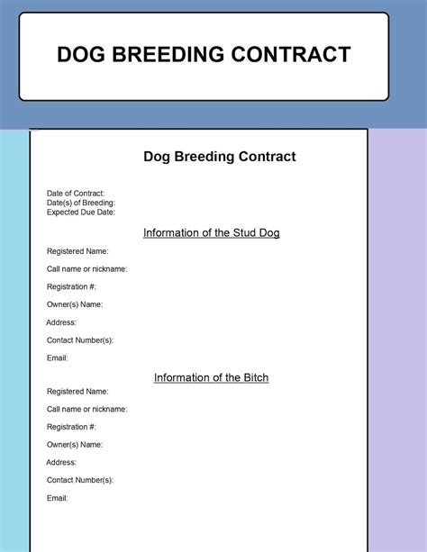 Dog Breeder Contract Template 9