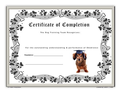 Dog Certificate Template 6