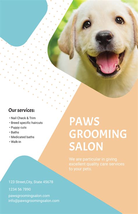 dog grooming template examples