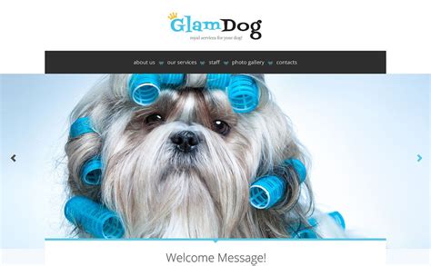 Dog grooming website template booking