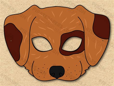 Dog mask printables for kids and adults