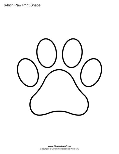 Dog Paw Print Templates