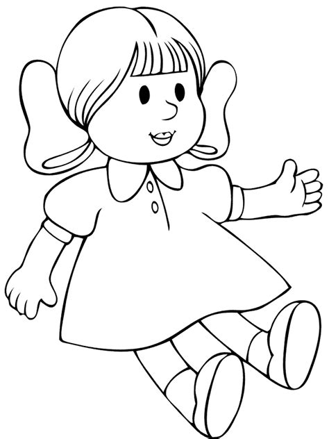 Doll coloring pages for toddlers