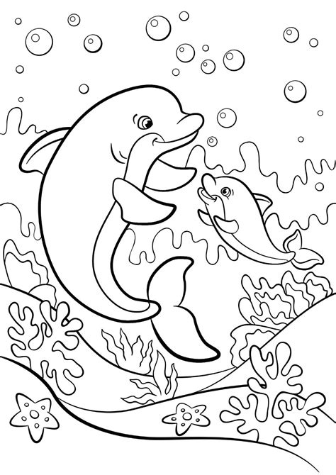 Dolphin coloring page 3