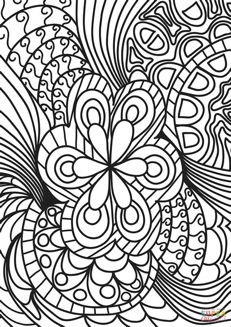 Doodle Coloring Pages Abstract