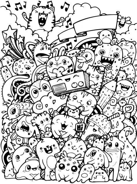 Doodle Coloring Pages Inspiration