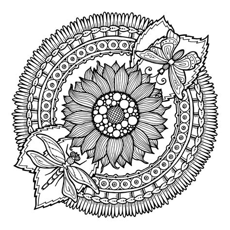 Doodle Coloring Pages Mandalas