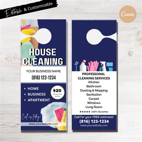 Door Hanger Designs for Cleaning Services