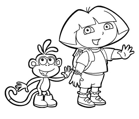 Dora Coloring Pages and Learning