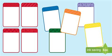 Double Sided Flashcard Template