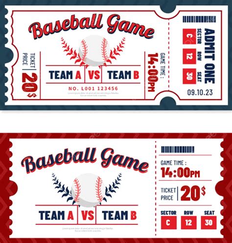 Downloading Baseball Ticket Templates