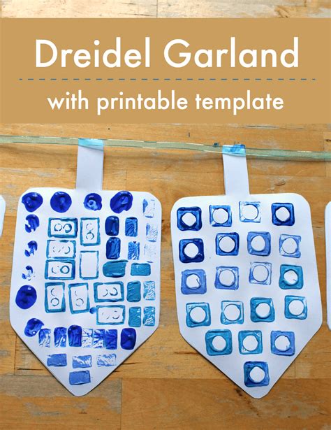 Dreidel Template with Educational Activities