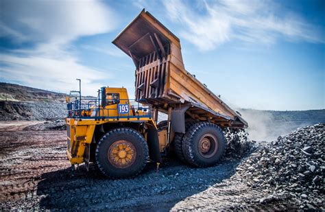 Dump trucks on site